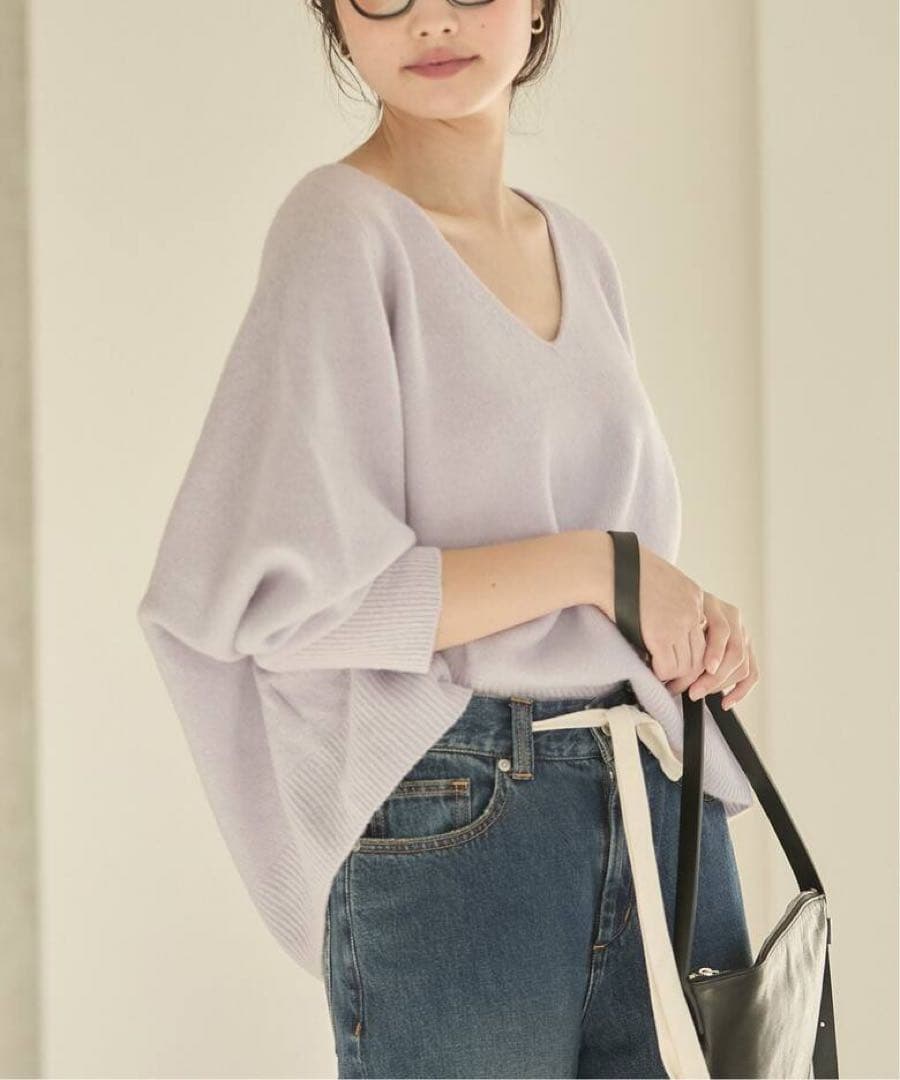 みい美品Plage 2WAY ラグラン Back V プルオーバー