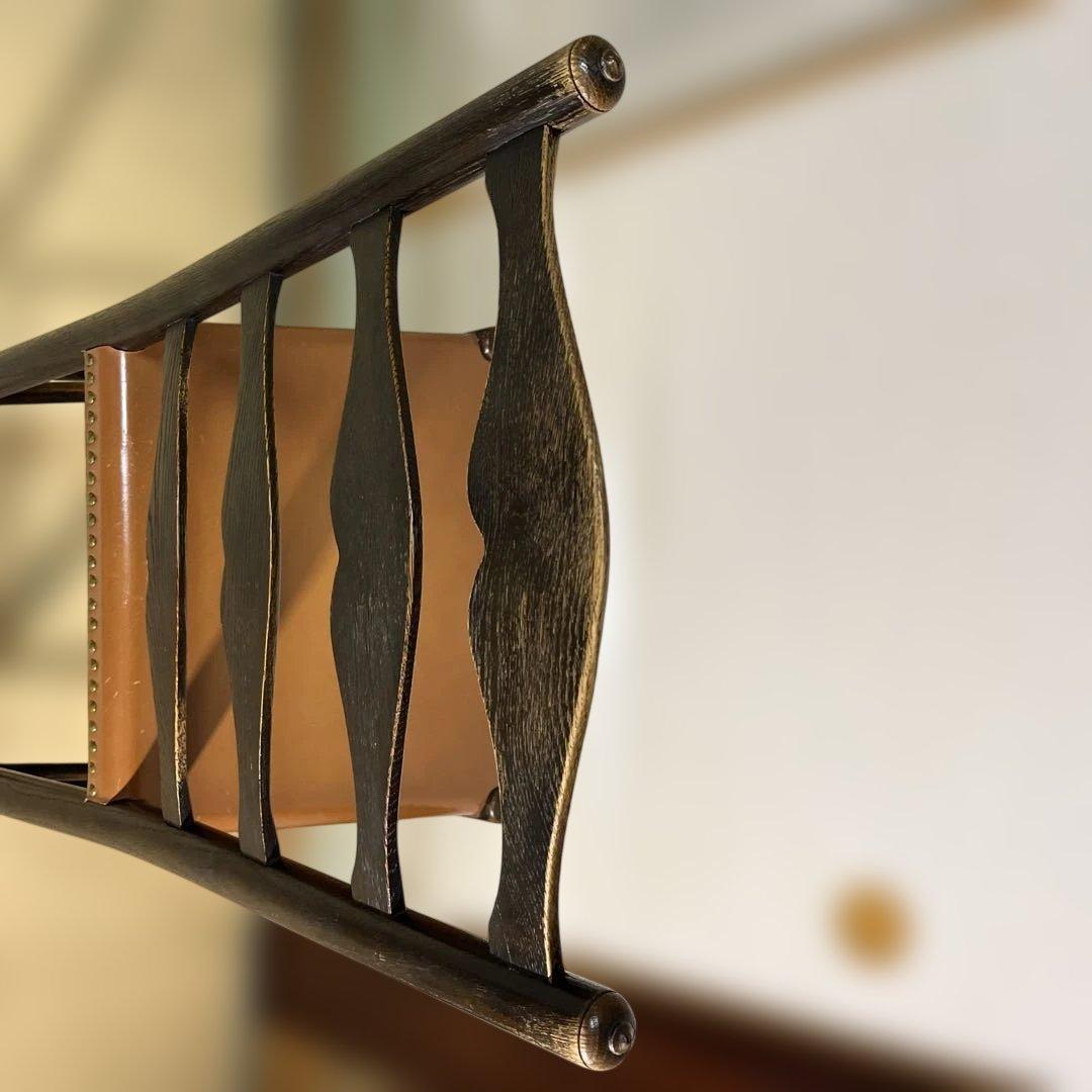 PROVINCIAL ラダーバックチェア　飛騨産業　プロヴィンシャル　革張替済