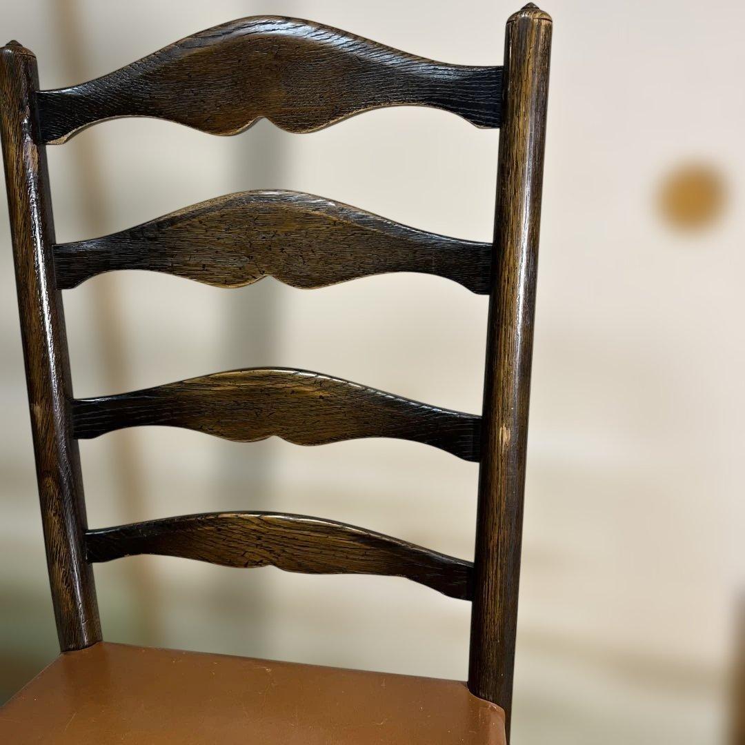 PROVINCIAL ラダーバックチェア　飛騨産業　プロヴィンシャル　革張替済