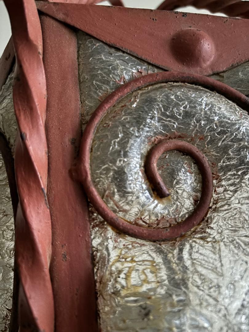 古いガーデンライト　スタンドライト　外灯　門灯　アイアン　電笠　レトロ照明