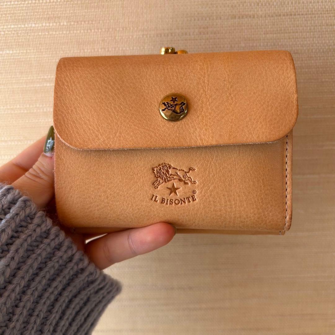 IL BISONTE ベージュ 二つ折り財布