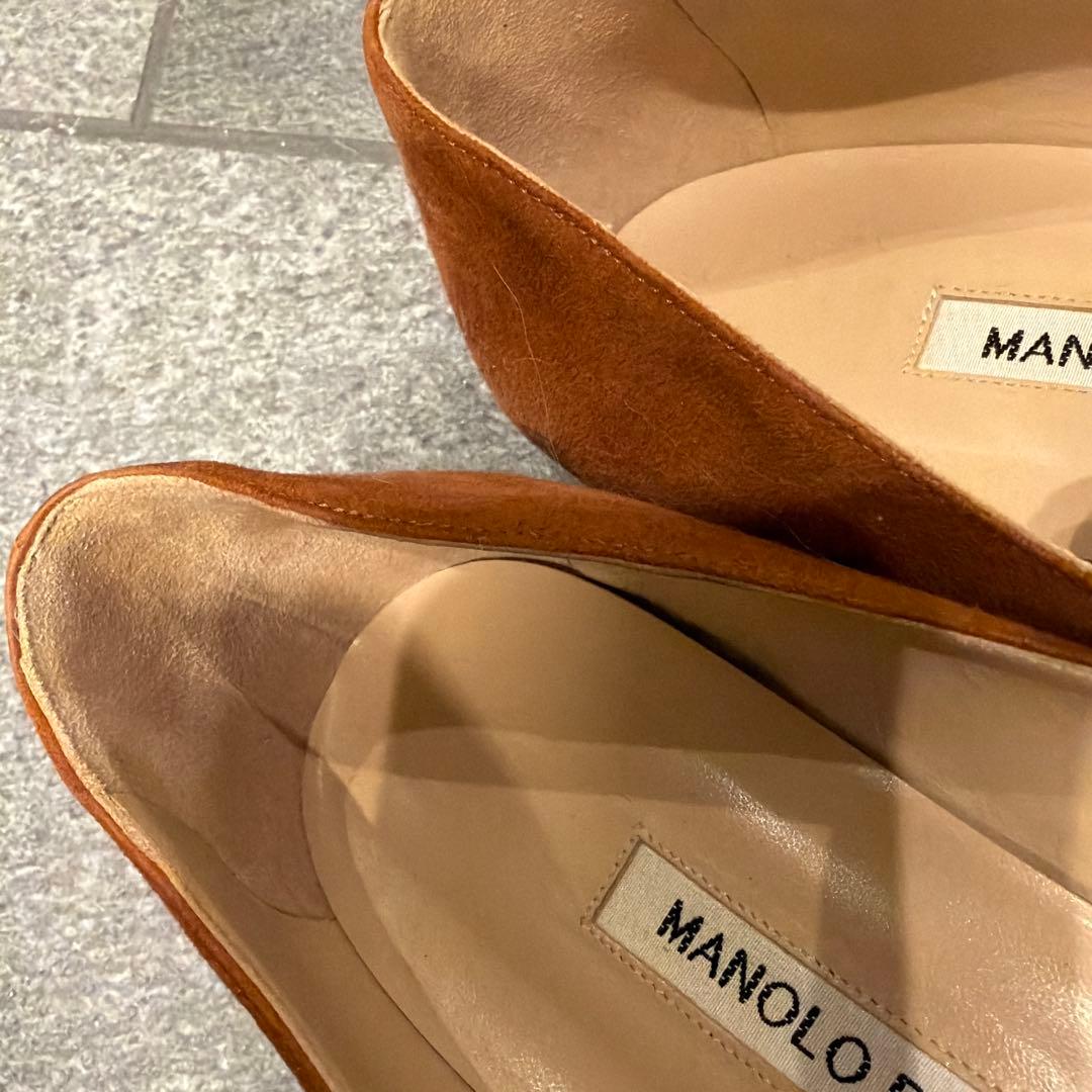 マノロブラニク　パンプスリストニー　ロンハーマン37.5 Drawer OHGA