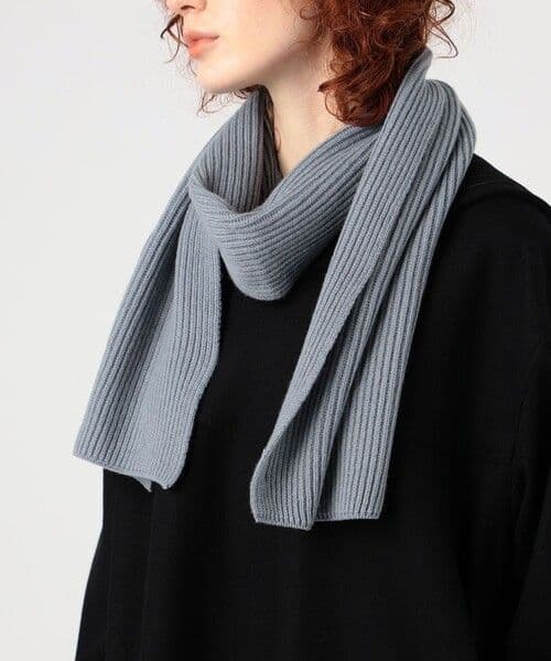 Johnstons of Elgin カシミヤ ニットマフラー　ジョンストンズ