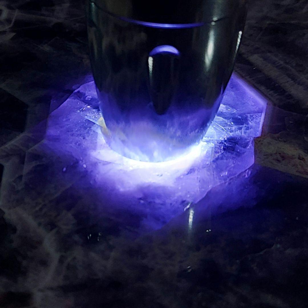 大きな紫水晶アメジスト原石スライス両面磨き 539 濃紫の色合いも綺麗 大迫力！