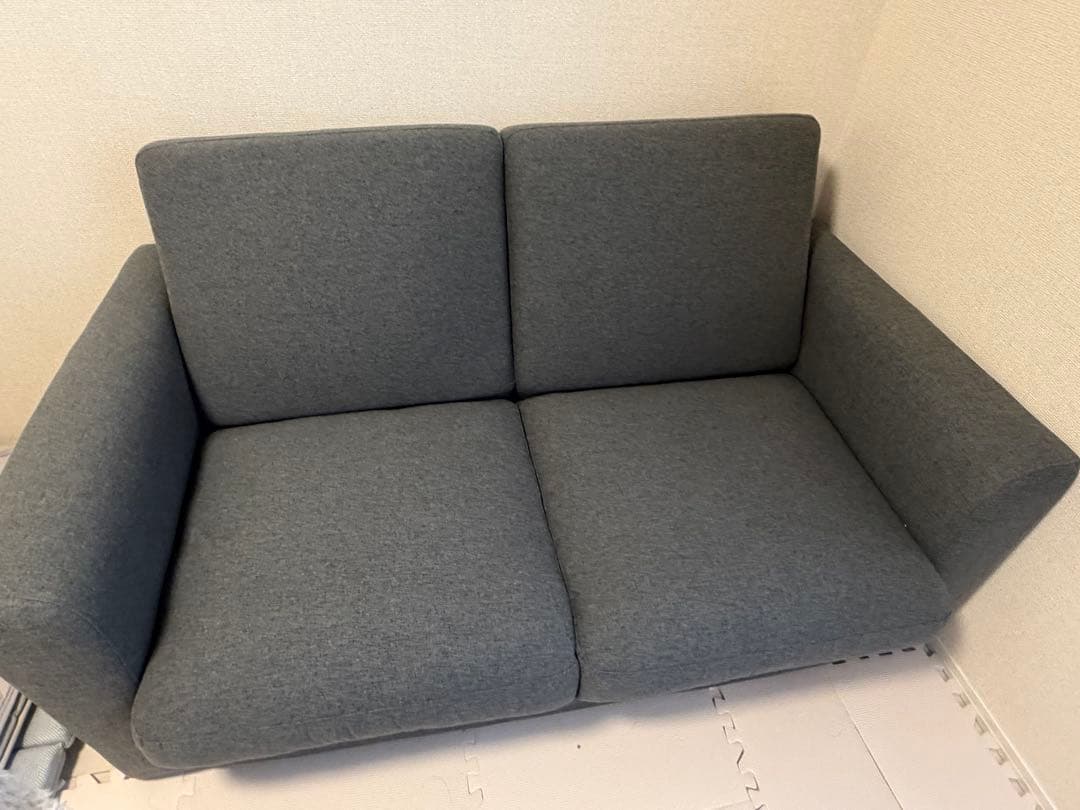 ニトリ　コンパクトにくつろげるソファベッド (フォワード GY) 2人掛け