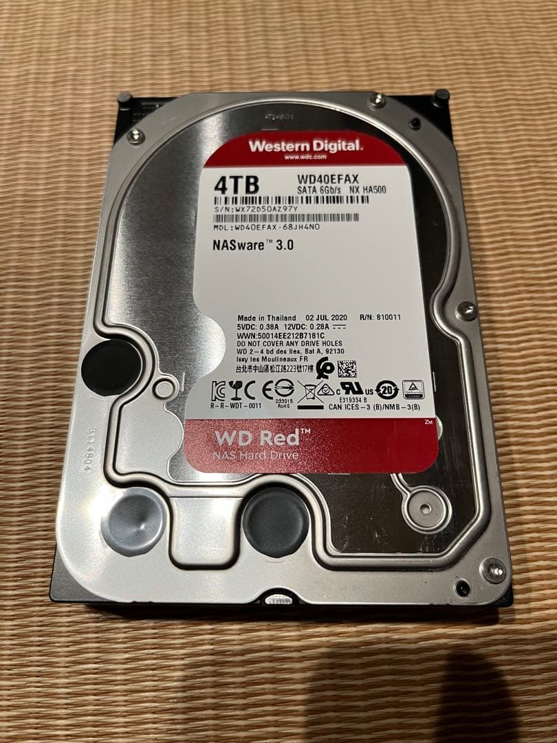3.5インチWD RED 4TB
