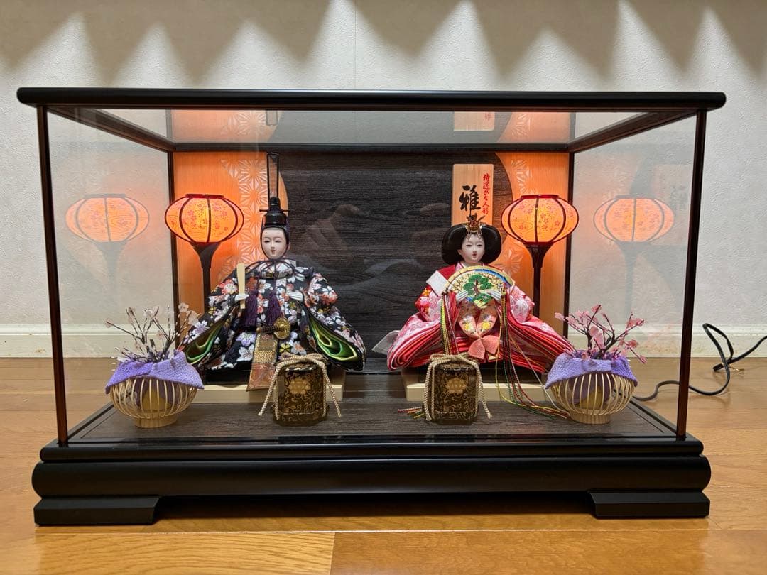 【超美品！】福田屋人形店特選商品 雛人形 アクリルケース飾り