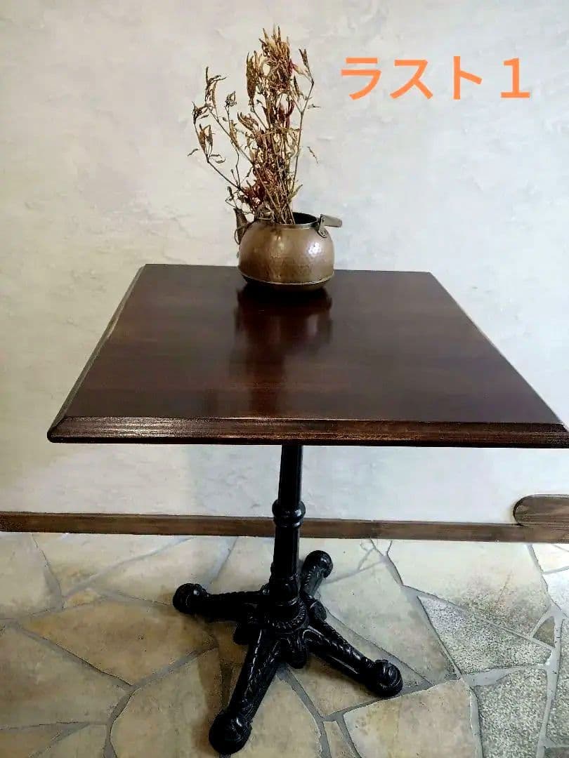アンティーク アイアン脚テーブル