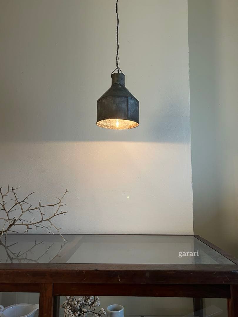 ワイヤーレール照明　古道具照明長さ調整　　　古材照明 インダストリアル照明