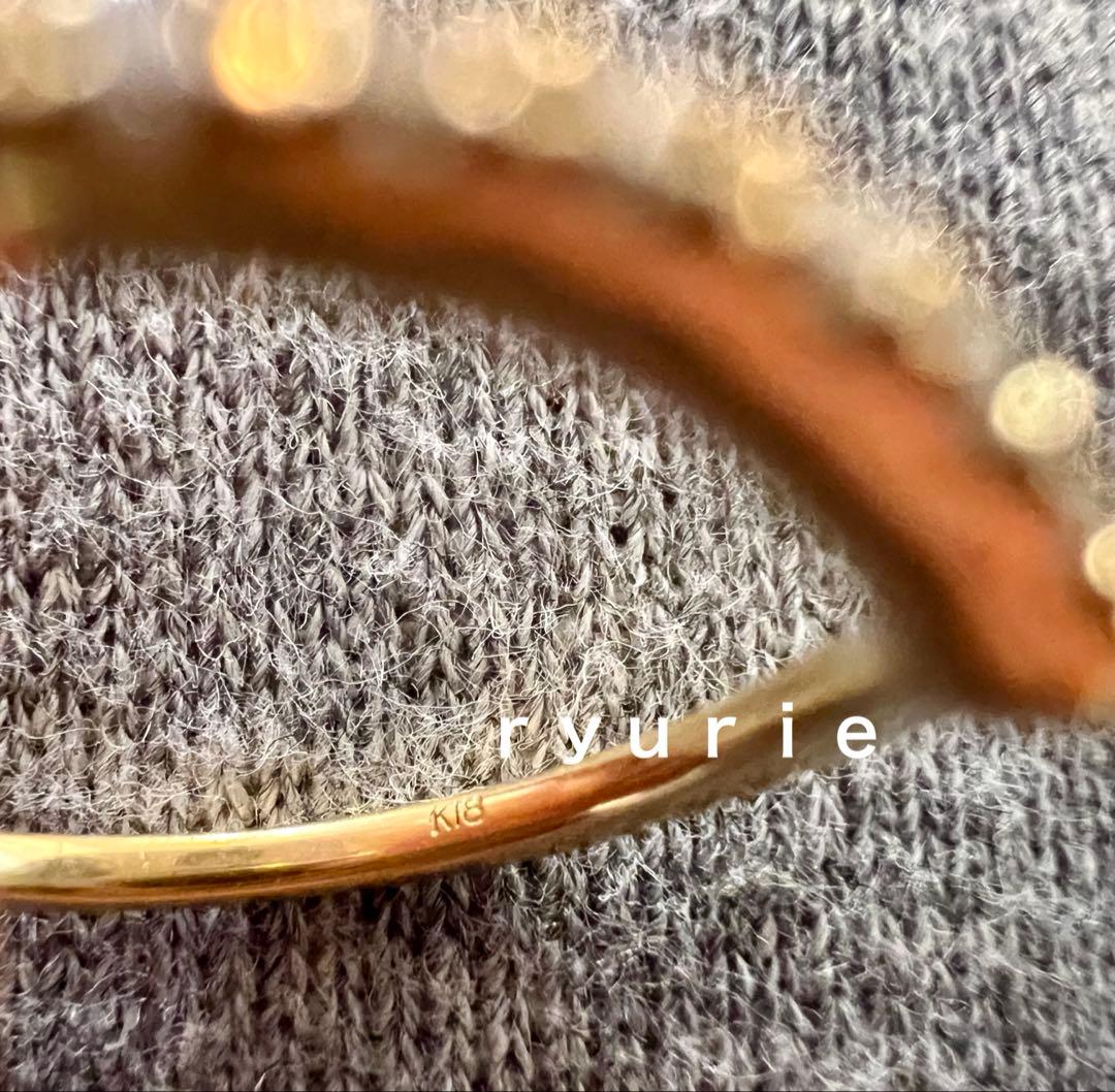 18金レディースヴァンドーム青山 ダイヤモンド V リング