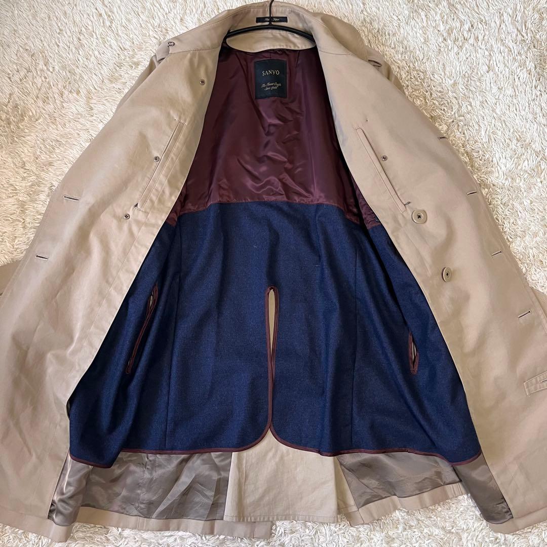 ＜100年コート＞スタンダードモデル ダブルトレンチコート　ベルト　ライナー