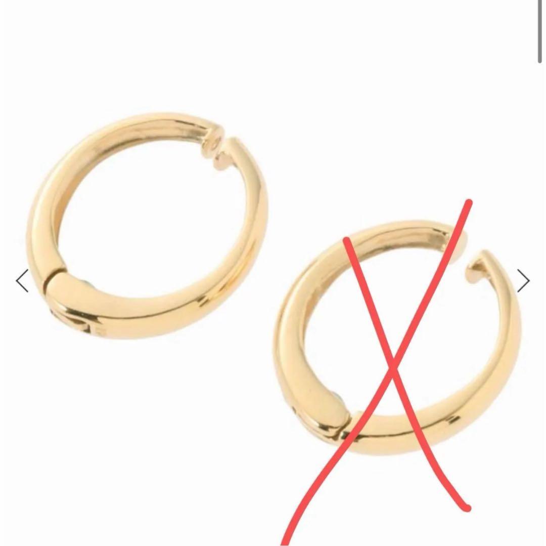 リラ　lilas ピアリング10金　ゴールド　片耳のみ