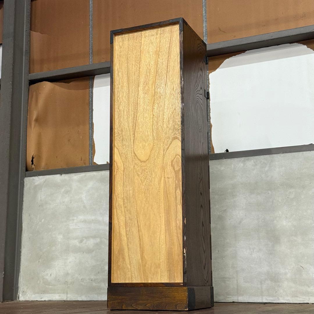 H17C20 駿河民芸 縦長箪笥 7段チェスト 欅材