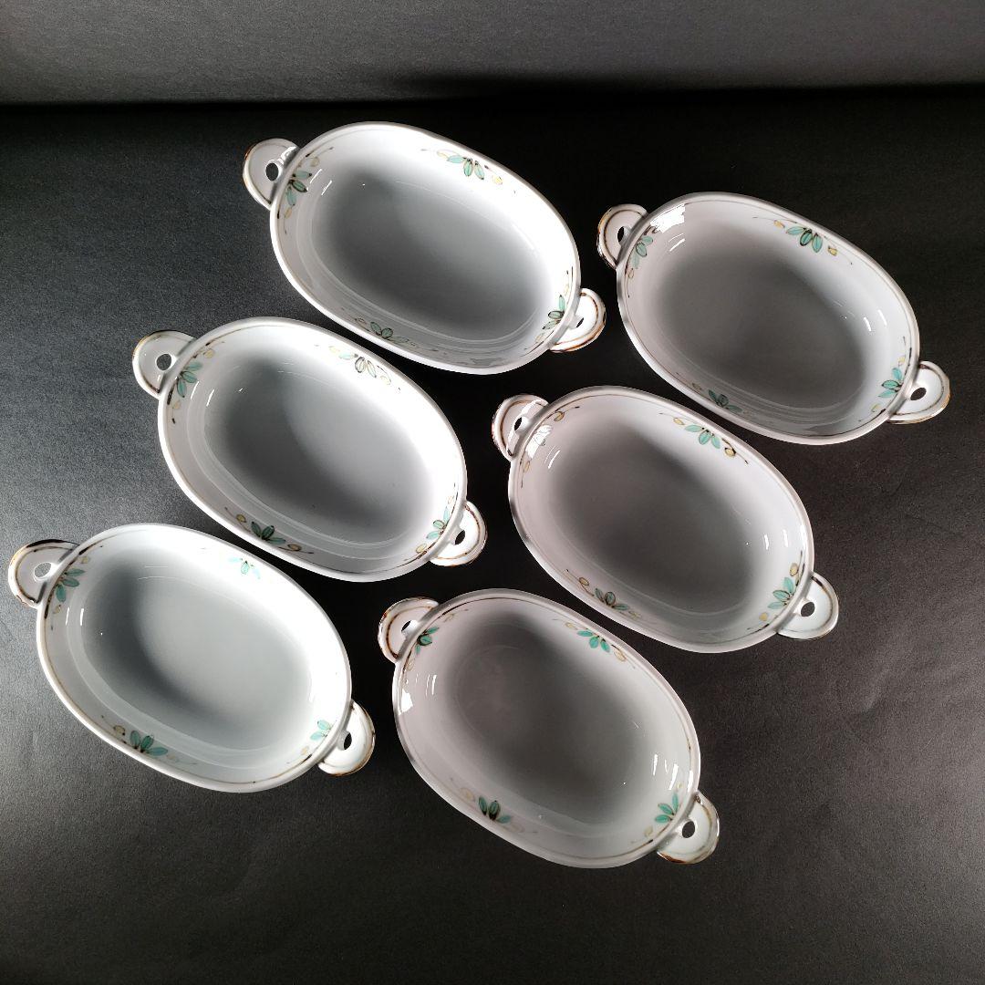 B-1-5/幸兵衛窯/色絵 長丸皿/6客/共箱