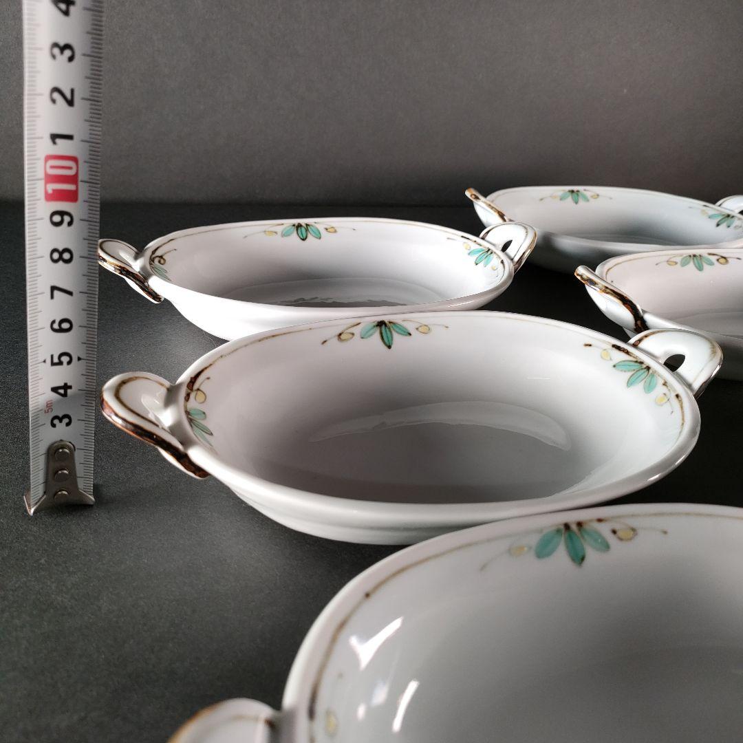 B-1-5/幸兵衛窯/色絵 長丸皿/6客/共箱