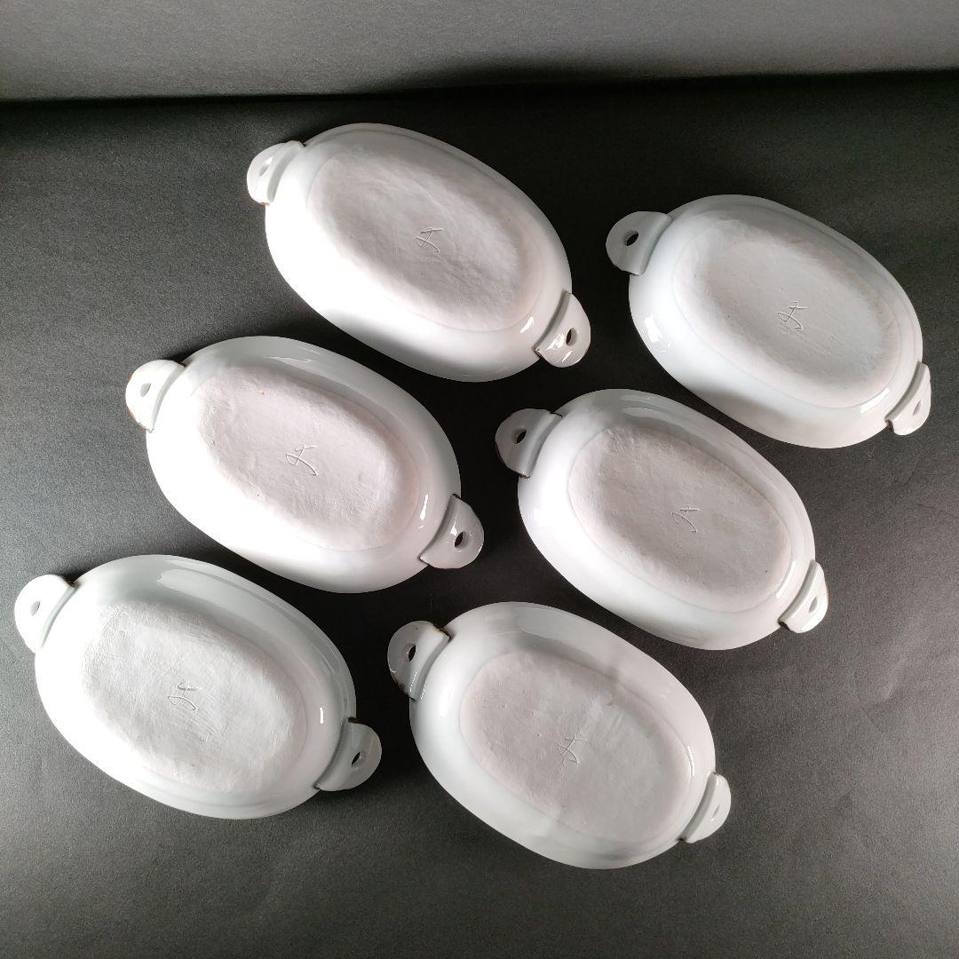 B-1-5/幸兵衛窯/色絵 長丸皿/6客/共箱