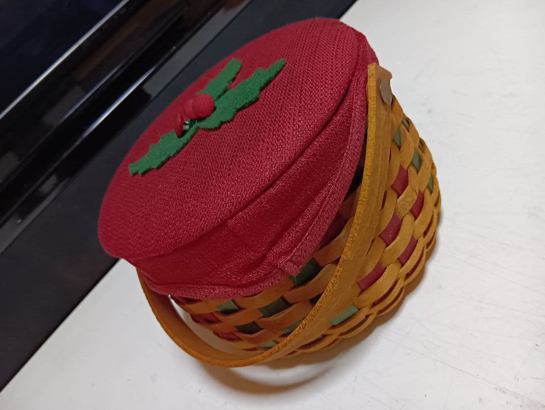 ロンガバーガーバスケット　クリスマスバスケット　アンティーク　かご