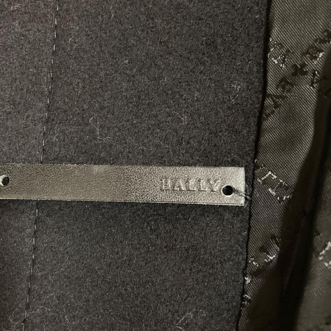 17517✨バリー 42 LL ウールカシミア ロングコート 胡桃ボタン 黒