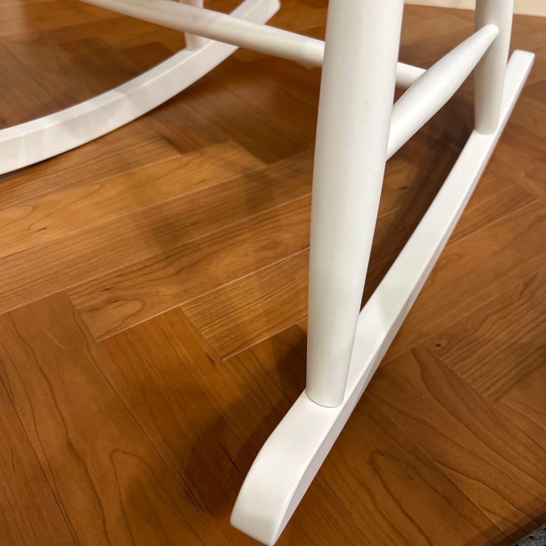 FDBモブラー デンマークデザイン J52G ロッキングチェア ホワイト ⓶