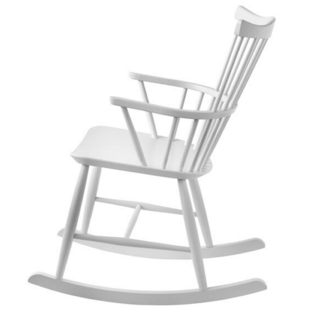 FDBモブラー デンマークデザイン J52G ロッキングチェア ホワイト ⓶