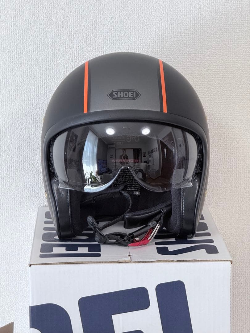 SHOEI J•O キャブレター マットブラック／オレンジ Sサイズ