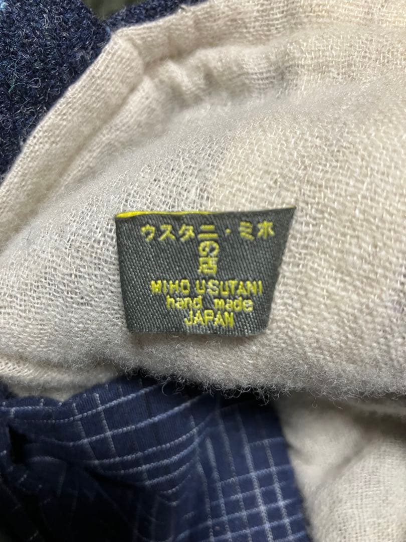 新品ウスタニ・ミホチェック柄ファートートバッグ