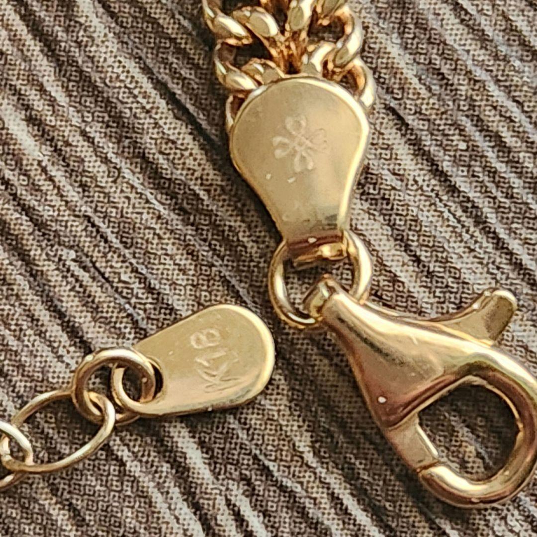 K18ハートビズブレスレット 16+3cm