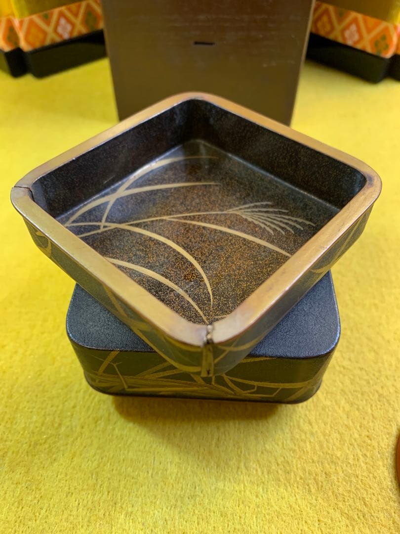 古民家 明治 江戸時代 時代 螺鈿細工 研出し 蒔絵 時代物漆器 古美術 木箱入