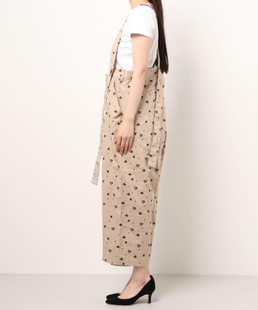 完売 オーブ刺繍 ヴィヴィアンウエストウッド サスペンダー パンツ 総柄