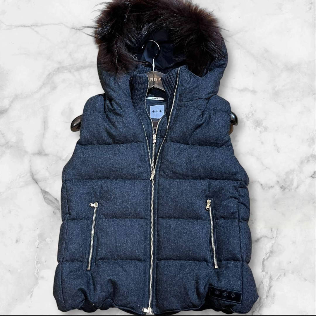 美品✨タトラス　TATRAS サイズ2 ダークグレー　カシミヤ　ファー2way