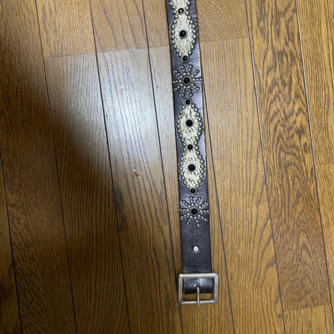 H T Cスタッズベルト　サイズ32 ブラック