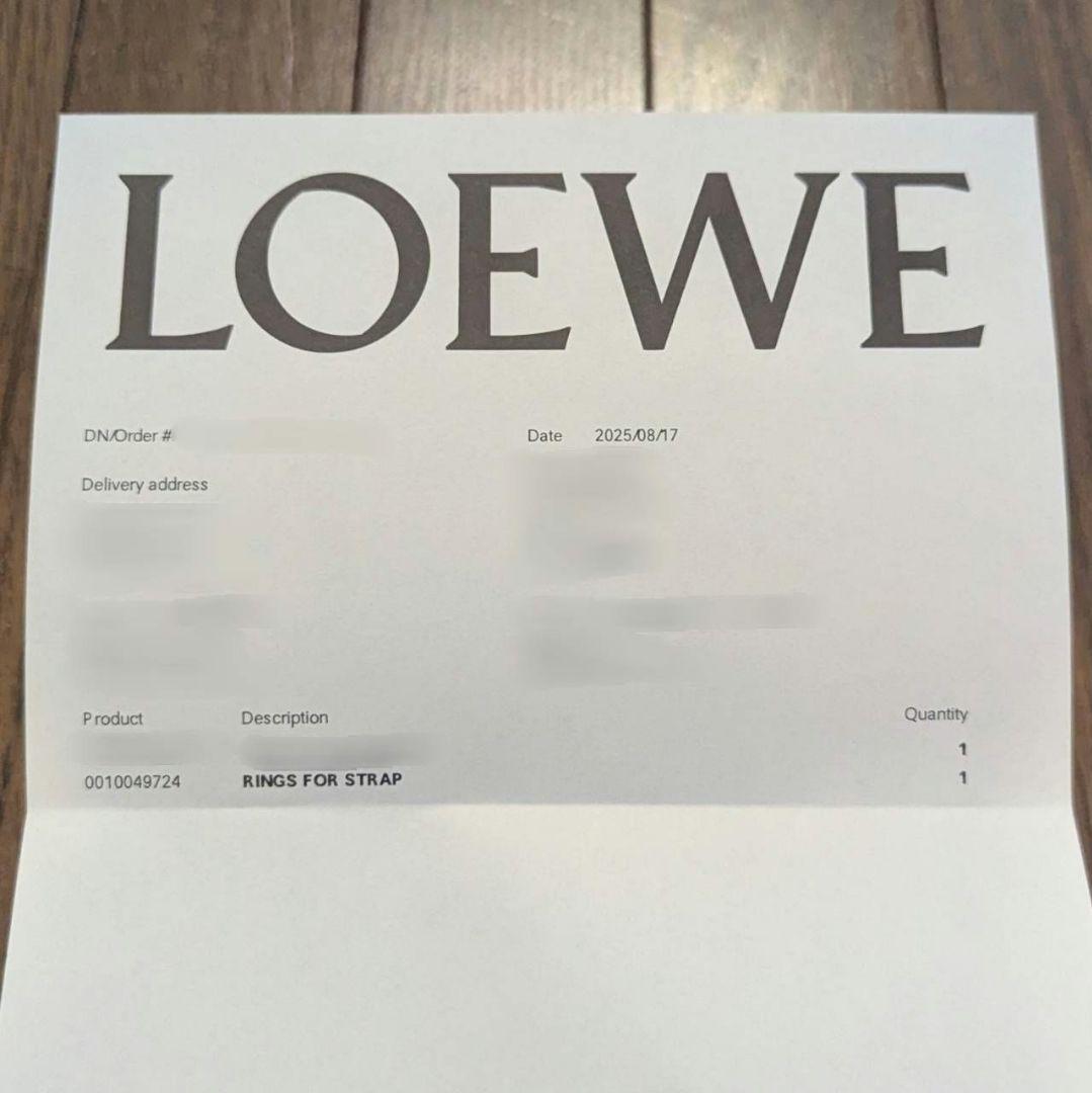 新品　LOEWE ロエベ ストラップメタリックリング ゴールド　1個