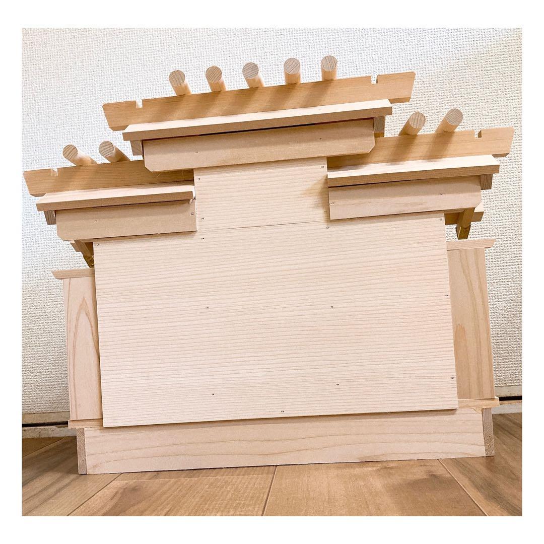 神棚 屋根違い 三社  小 14号