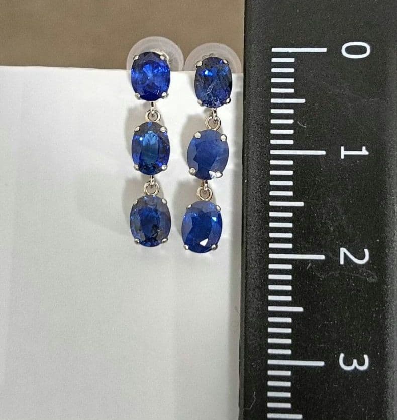 pt900 サファイア　ピアス