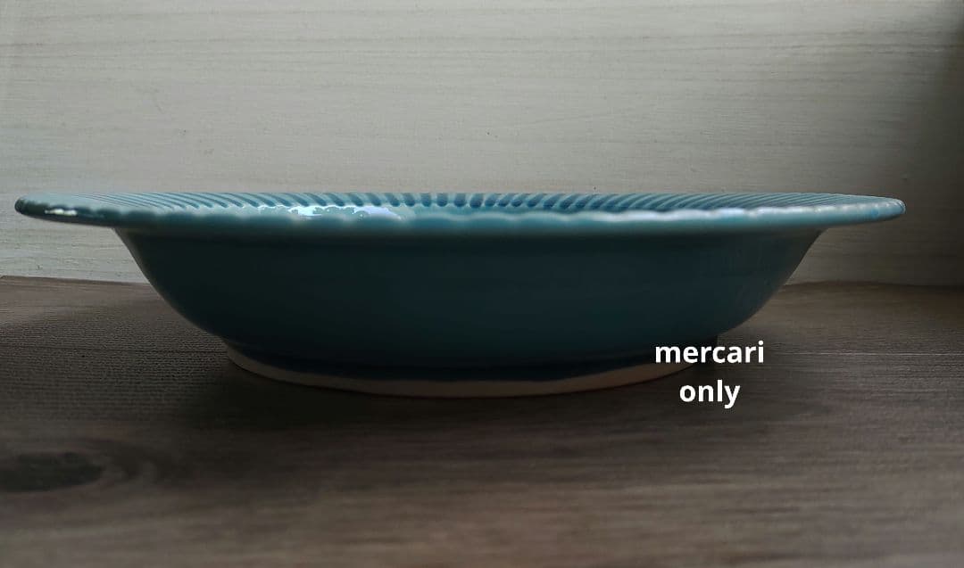 【Re】オートクチュールの仕立て屋　トルコブルーの深皿25cm　2点