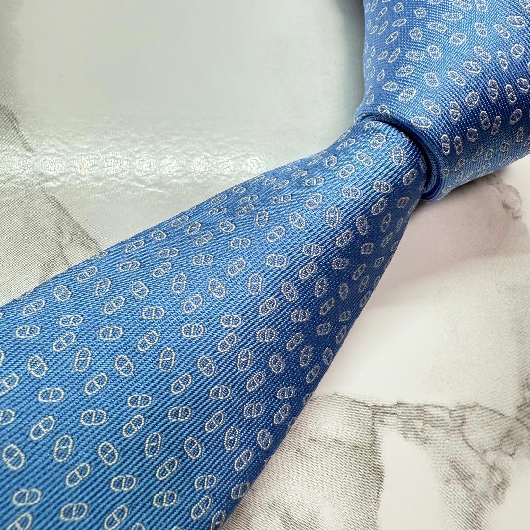 ✨極美品✨ 現行タグ HERMES ネクタイ 2way シルク100% H織タイ