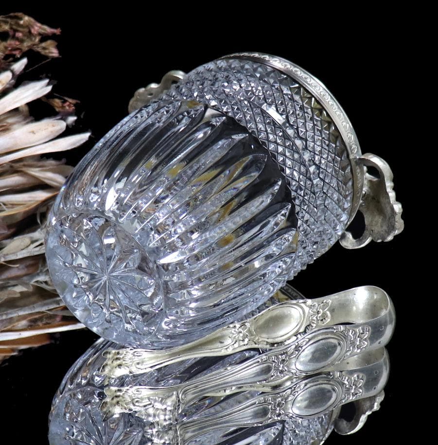 オールド・バカラ 1890年 銀装飾 アイスペール 1.2kg 貝殻 シルバー