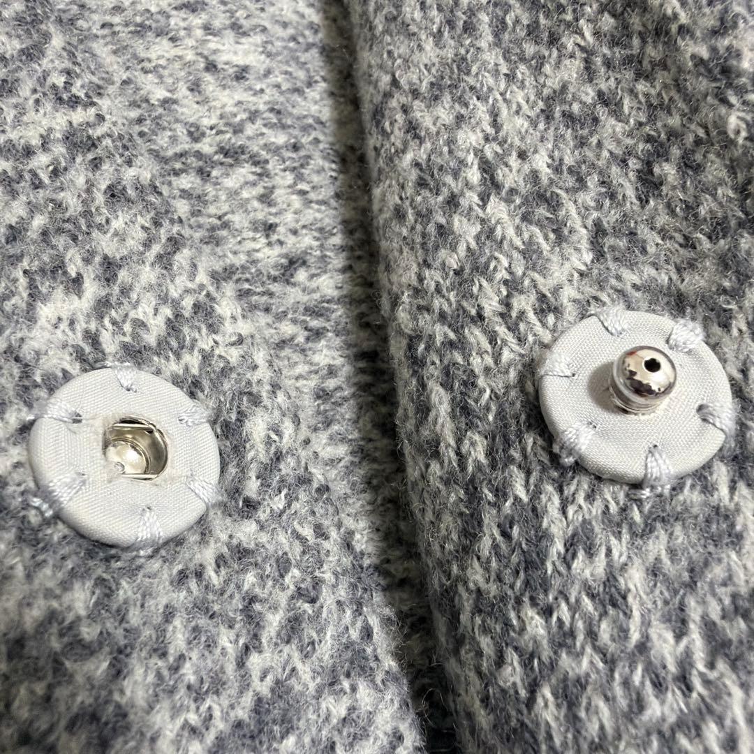 HYKE ハイク　ウール　羊毛100% ノーカラー　ロングコート　サムホール