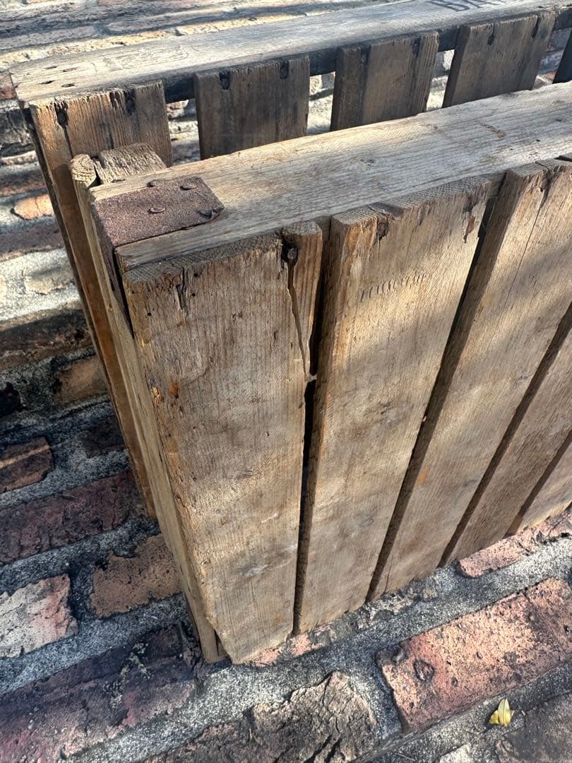 木製バスケット 1971年製？アンティーク　ベジタブルbox 2個セット