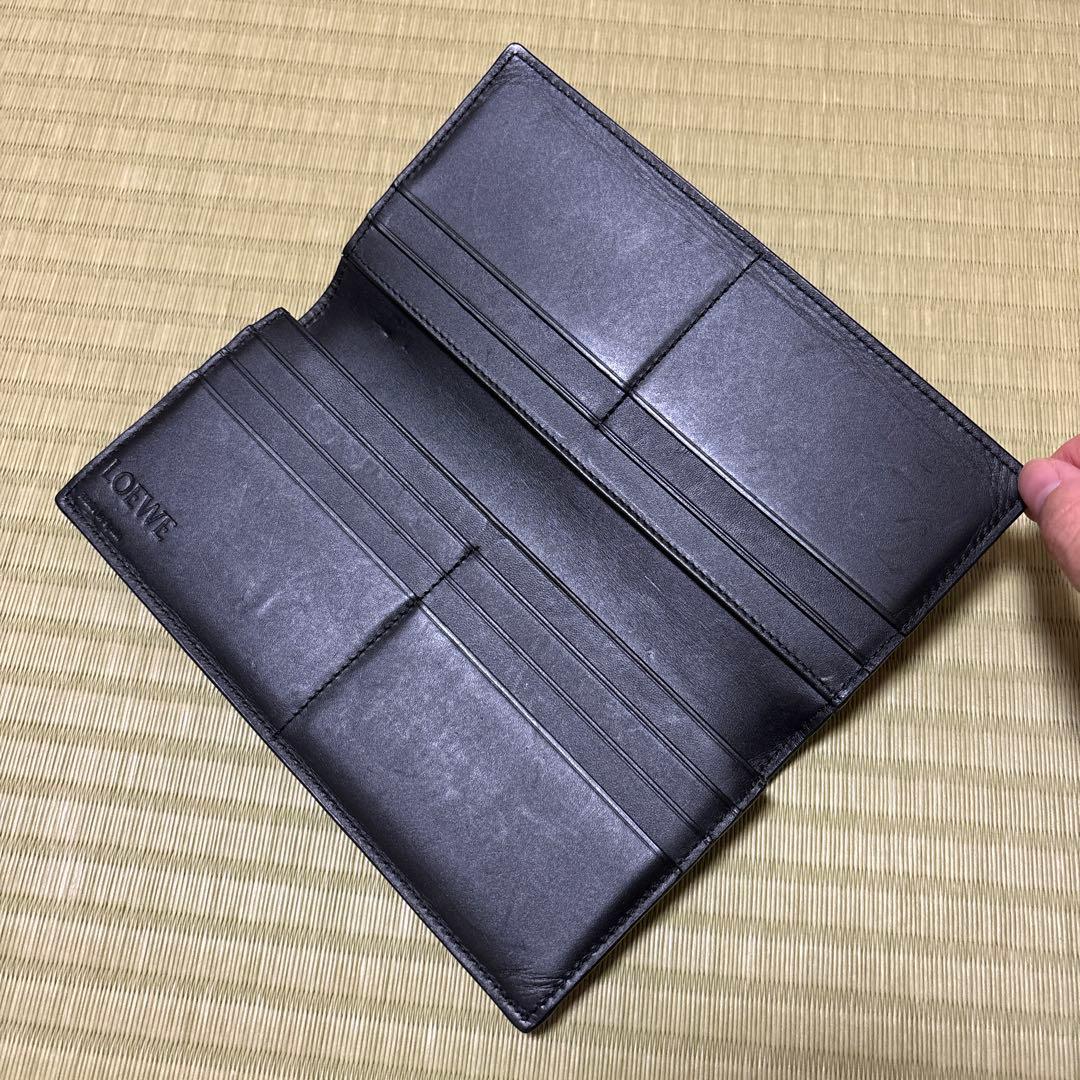 【中古】【値下げ】ロエベ　長財布　グレー