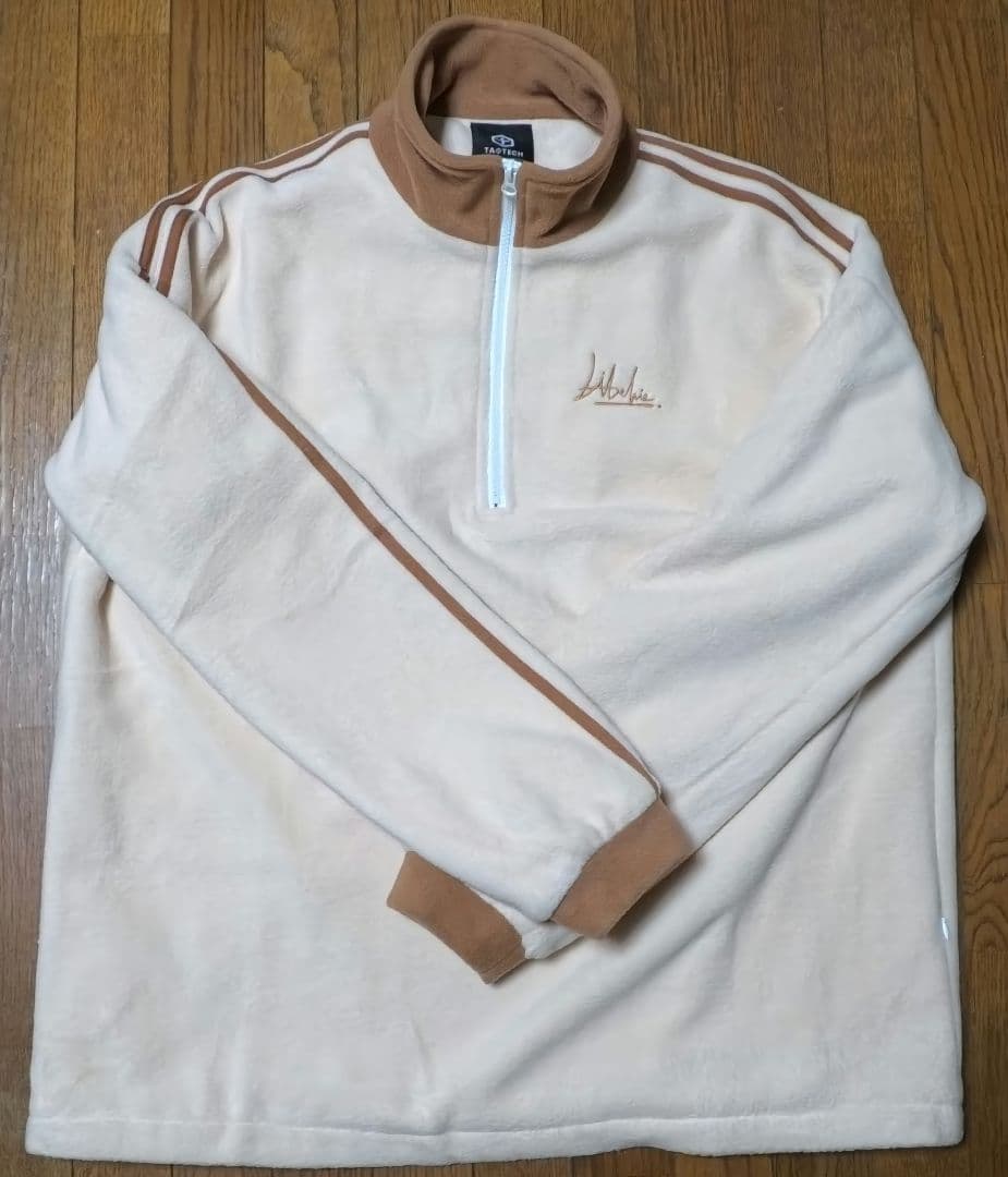 Libelice フリースハーフジップ XL ベージュ