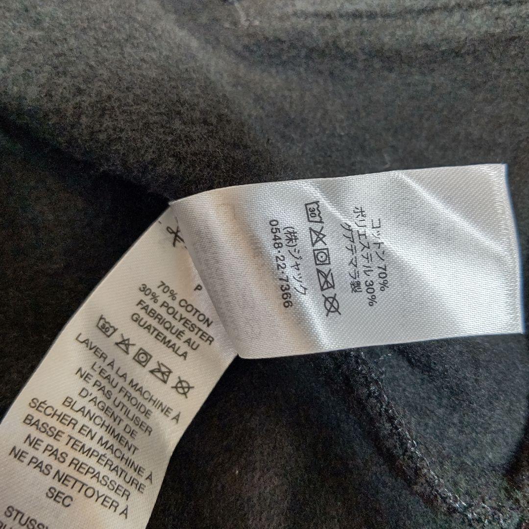 【希少】Stussy ブラック パーカー フロントジッパー　左利き用ジッパー　黒