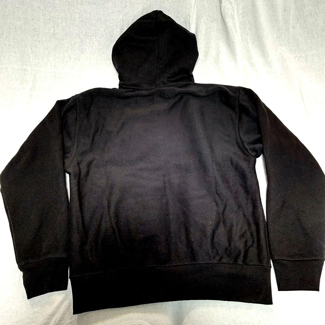 【希少】Stussy ブラック パーカー フロントジッパー　左利き用ジッパー　黒