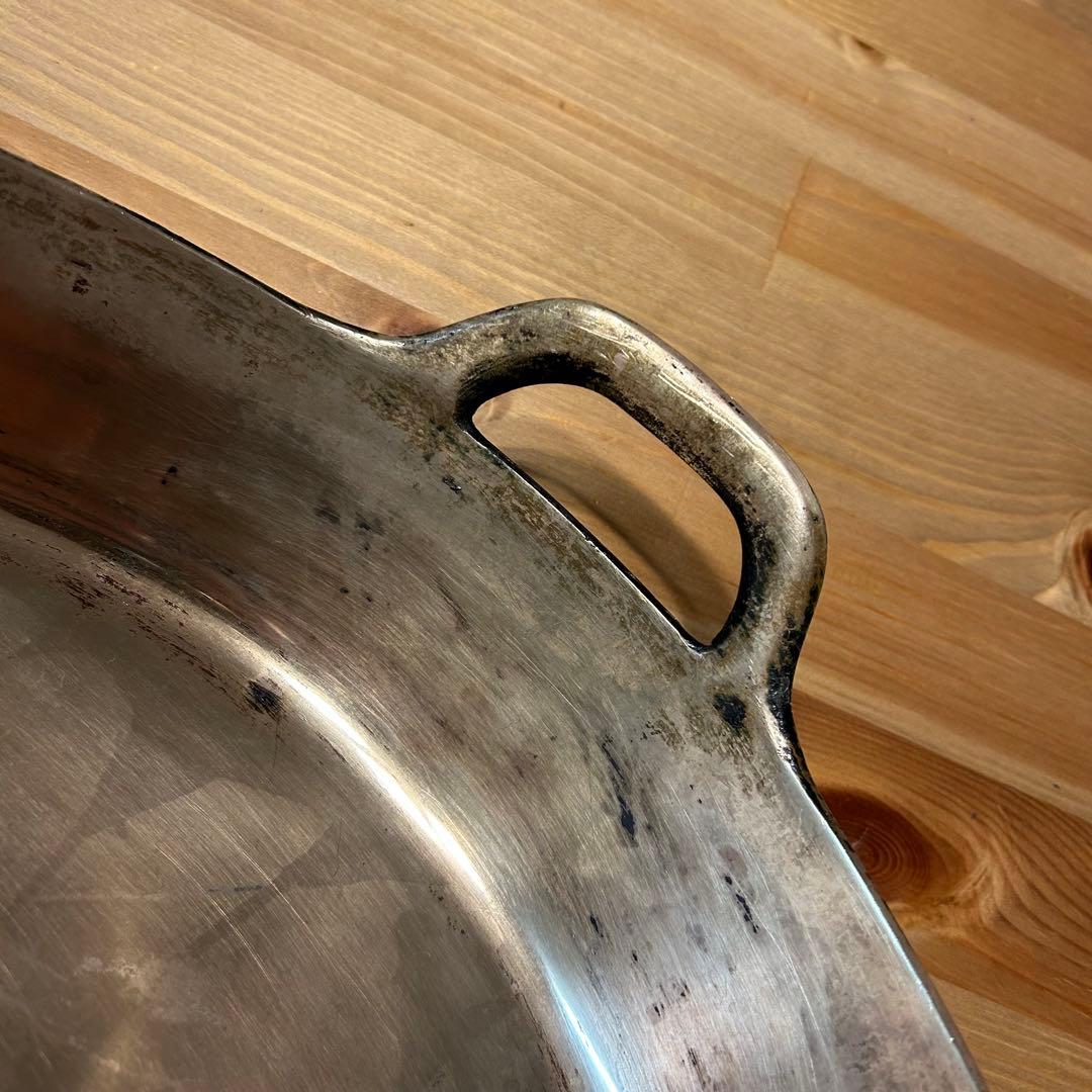 《打ち粉》純銅製 天ぷら鍋 持ち手付き 32.5cm