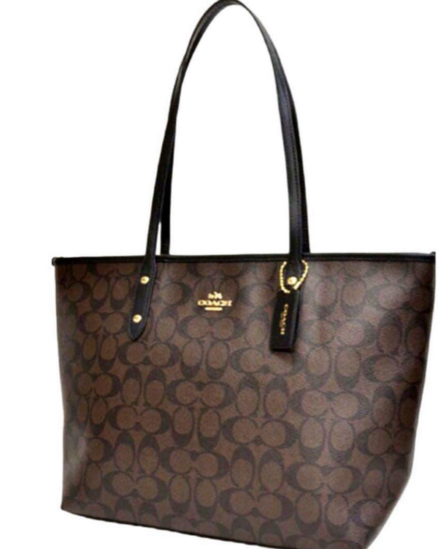 COACH コーチ シグネチャー トートバッグ ブラウン通勤通学に便利人気A4