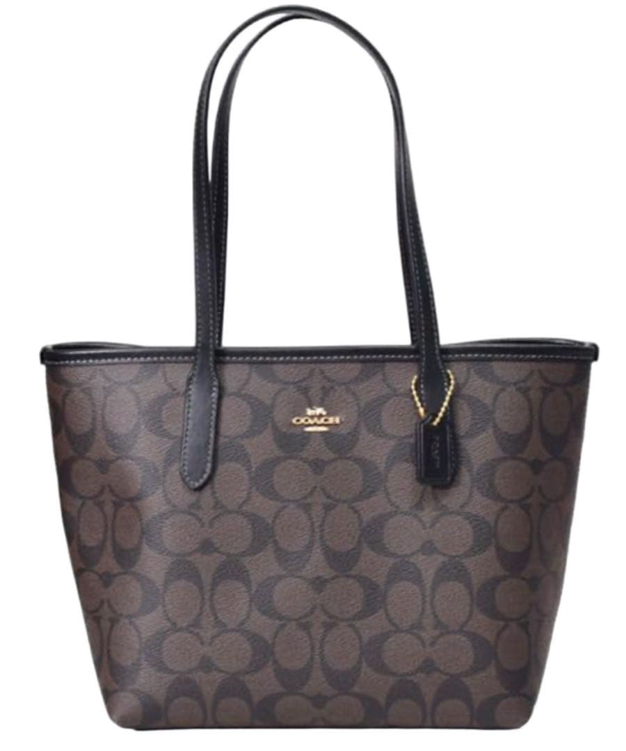 COACH コーチ シグネチャー トートバッグ ブラウン通勤通学に便利人気A4