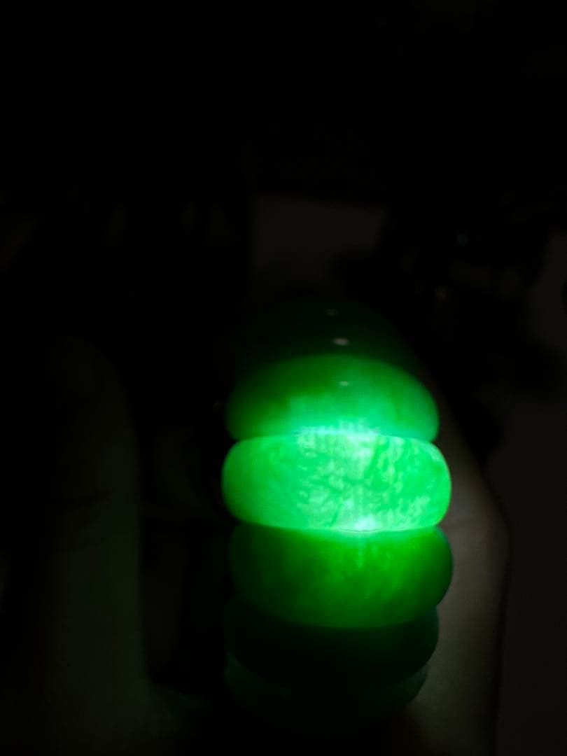 モンゴル産 翡翠 ブレスレット 楕円形 18cm 天然石