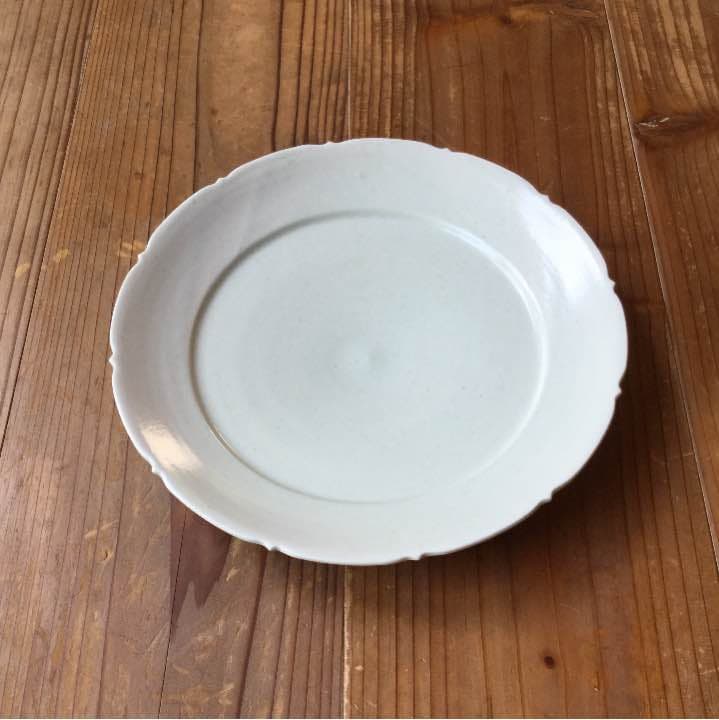 阿部春弥 Abe Haruya 白磁 輪花 皿 白いうつわ デルフト　伊藤聡信