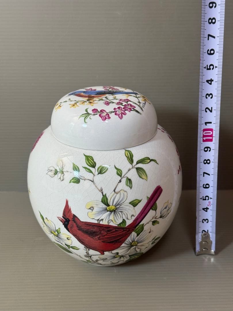 2789 ロイヤルコールドン  Cauldon 花鳥　茶壺