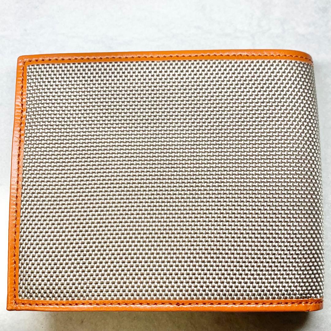 未使用級 ハンティングワールド 折り財布 ゾウロゴ グレー×ブラウン 付属品